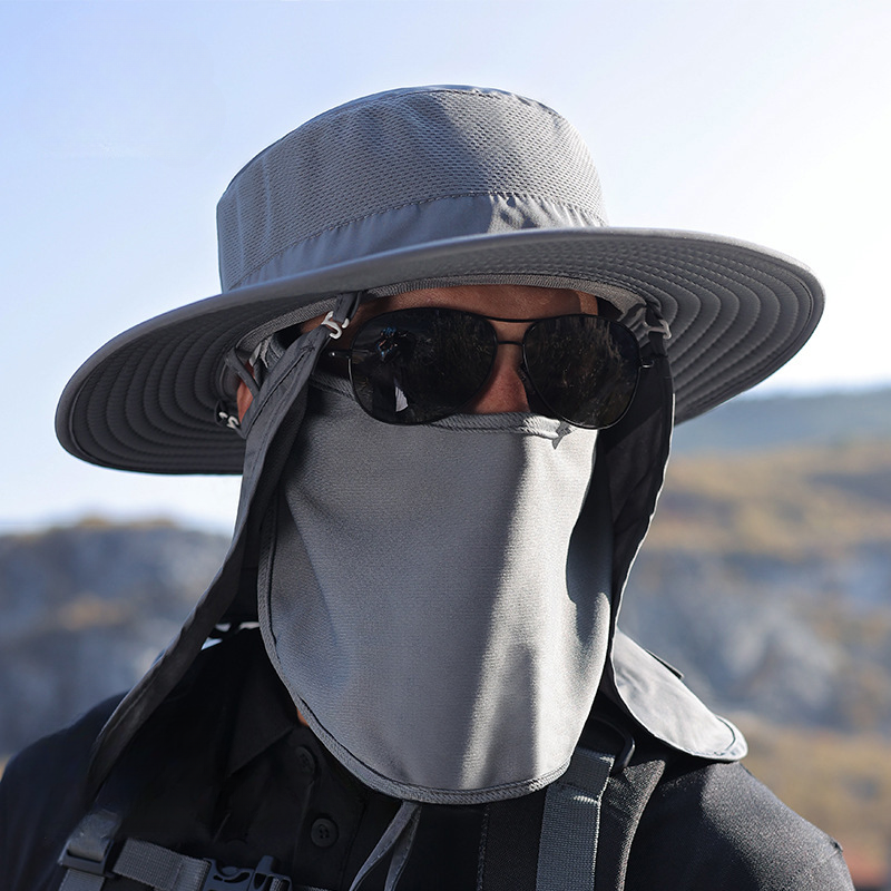 Wholesale lyester Fiber UV Protection Bucket Hat Black Camouflage