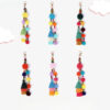 Wholesale Colorful Fur Ball Tassel Alloy Keychain