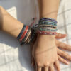 13000626908_108287258 Wholesale Mixed Color Crystal Beads Multi-layer Retro Ethnic Style Bracelet