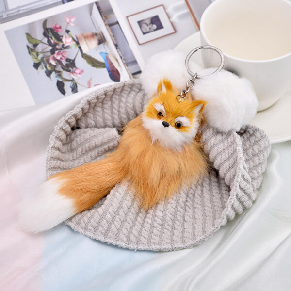 Wholesale Little Fox Car Pendant Plush Keychains