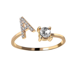 Letter A / Gold (all size adjustable)