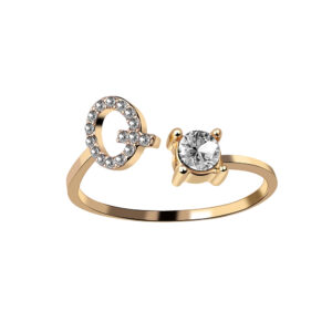 Letter Q / Gold (all size adjustable)
