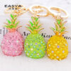 13045537259_949518863 Wholesale Acrylic Rhinestone Pineapple Shape Keychain