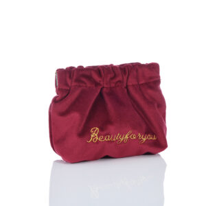 ZP021 Velvet Clip Bag Dark Red