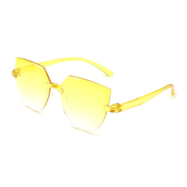 Wholesale PC Frameless One Piece Jelly Clear Sunglasses