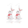 Wholesale Easter Egg Bunny Leather Earrings