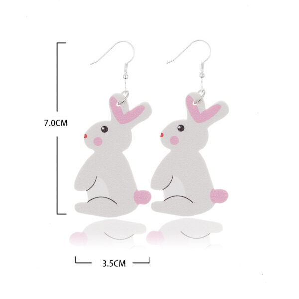 Wholesale Easter Egg Bunny Leather Earrings