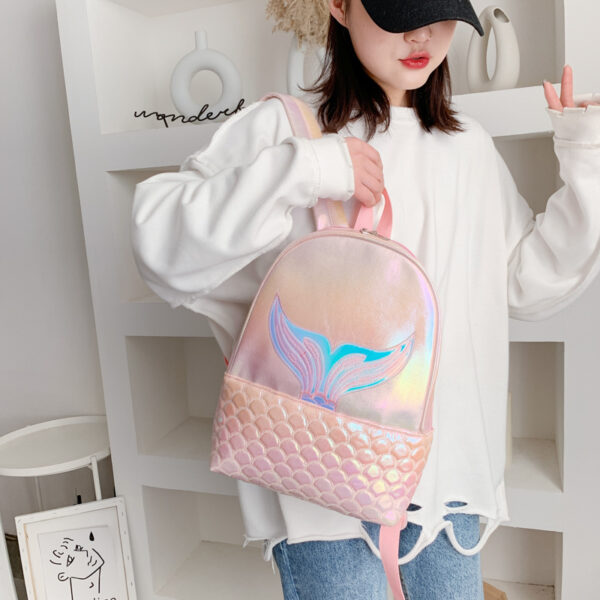 Wholesale Fantasy Fish Tail PU Backpack Bags
