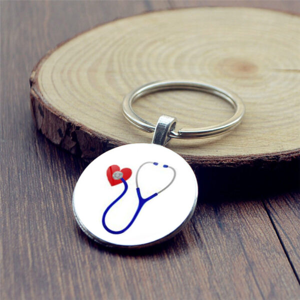 13219062274_1618818564 Wholesale Zinc Alloy Syringe Stethoscope Time Gemstone Keychain