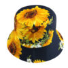 13273567807_1607986714 Wholesale Polyester Sunflower Print Reversible Bucket Hat
