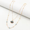 Wholesale vintage full diamond devil eye clavicle chain necklace set