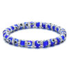 13318067710_865930288 Wholesale 6mm Glass Bead Alloy Diamond Devil Eye Bead Elastic Bracelet