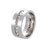 Wholesale Diamond Inlaid Men's Titanium Steel Rings
