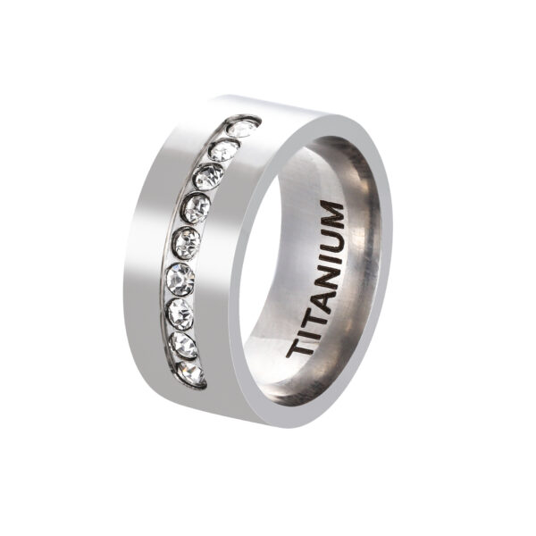 Wholesale Diamond Inlaid Men's Titanium Steel Rings