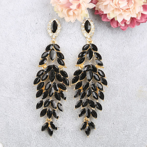 13449584750_1953434383 Wholesale Luxury Crystal Marquise Zinc Alloy Earrings