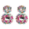 Wholesale Valentine's Day Alloy Shaped Glass Diamond Earrings