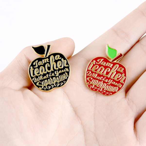 Wholesale Four Color Apple Enamel Alloy Brooch