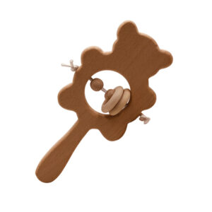 C1033 polar bear rattle (small Pearl wood ring)
