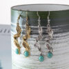 Wholesale Turquoise Long Alloy Earrings