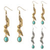 Wholesale Turquoise Long Alloy Earrings