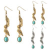 Wholesale Turquoise Long Alloy Earrings