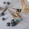 Wholesale Turquoise Long Alloy Earrings