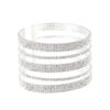 13643125675_273852949 Wholesale Diamond-encrusted Wire Multi-row Wide Bracelet