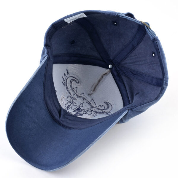 Wholesale Distressed Washed Denim Bullhead Baseball Cap