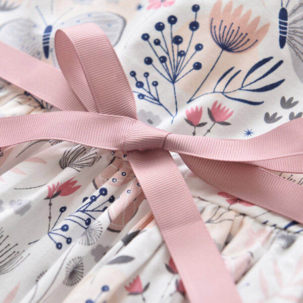 Wholesale Cotton Butterfly Print Sleeveless Dress Sleeveless Princess Skirt