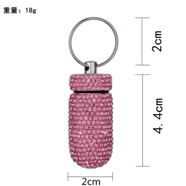 13844942215_784769593-1 Wholesale Aluminum Diamond Studded Vial Keychain
