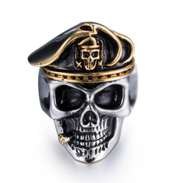 13858273470_681003748 Wholesale Gothic Skeleton Stainless Steel Men's Rings