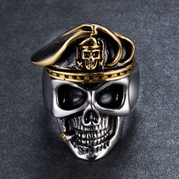 13858285023_681003748 Wholesale Gothic Skeleton Stainless Steel Men's Rings