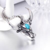 Wholesale New Alloy Turquoise Bull Head Pendant Necklace