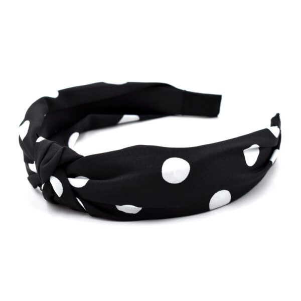 13873809822_725765491 Wholesale Knotted Polka Dot Wide Fabric Headband