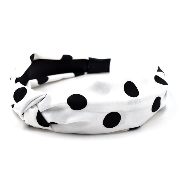 13873815757_725765491 Wholesale Knotted Polka Dot Wide Fabric Headband