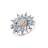 13883906690_211225130 Wholesale Light Blue Zircon Sunflower Metal Rings