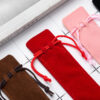 Wholesale Crystal Pen Flannel Pencil Case Thickened Flannel Drawstring