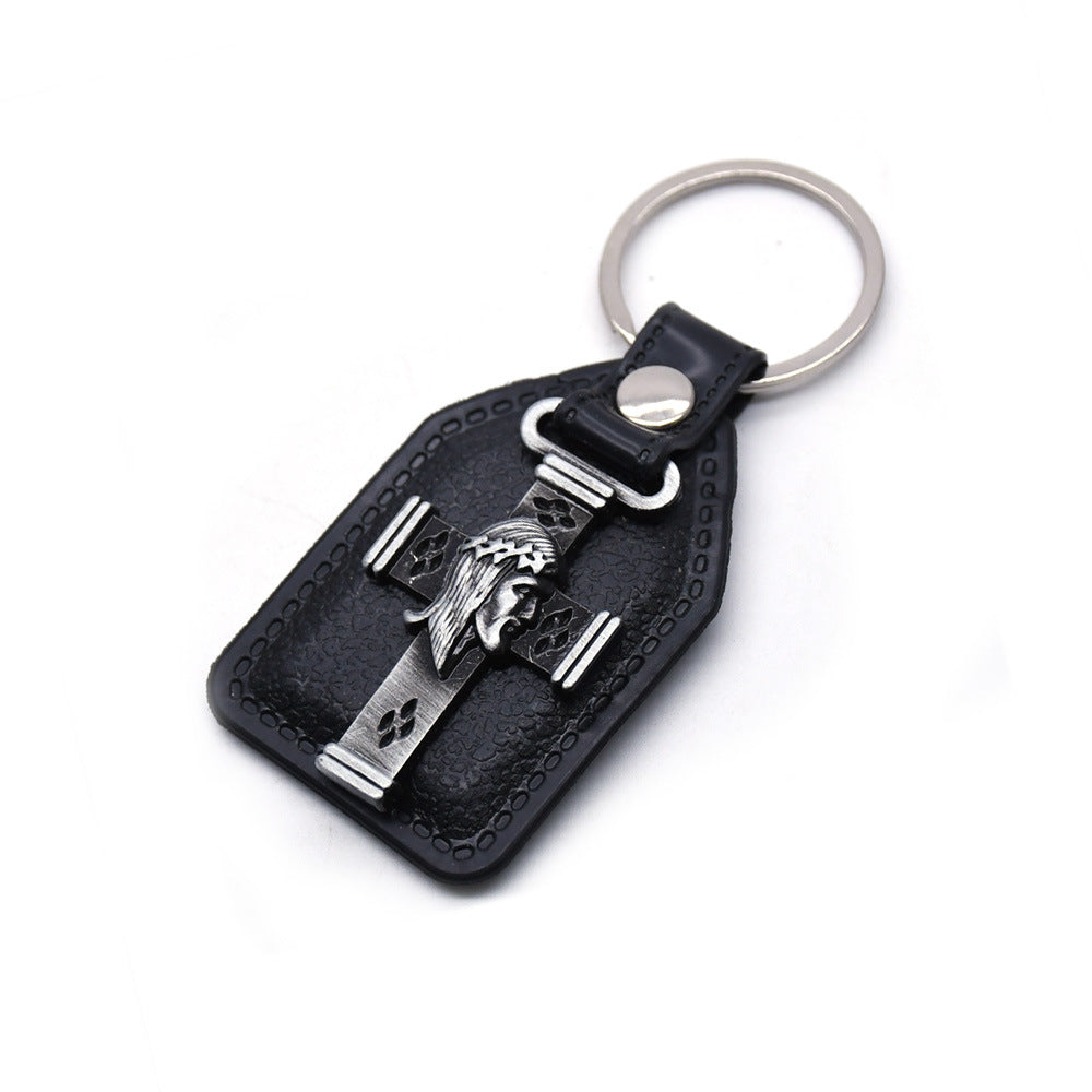 Wholesale Cross Leather Keychain