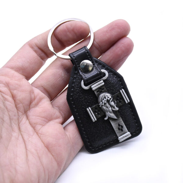 13928212225_47217378 Wholesale Cross Leather Keychain
