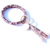 Wholesale PU Leopard Print Tassel Wrist Keychain