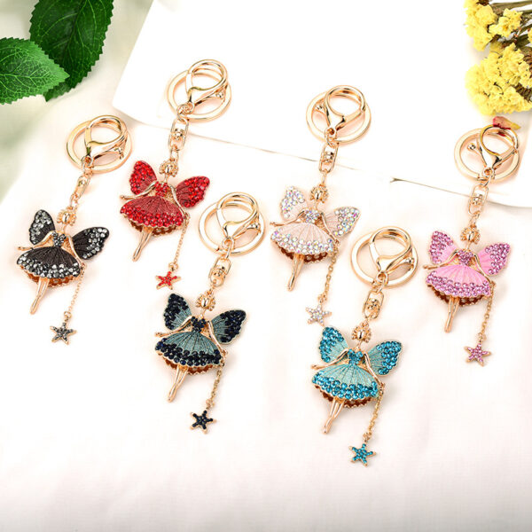 14007717290_1747968742 Wholesale Water Diamond Butterfly Fairy Metal Keychains