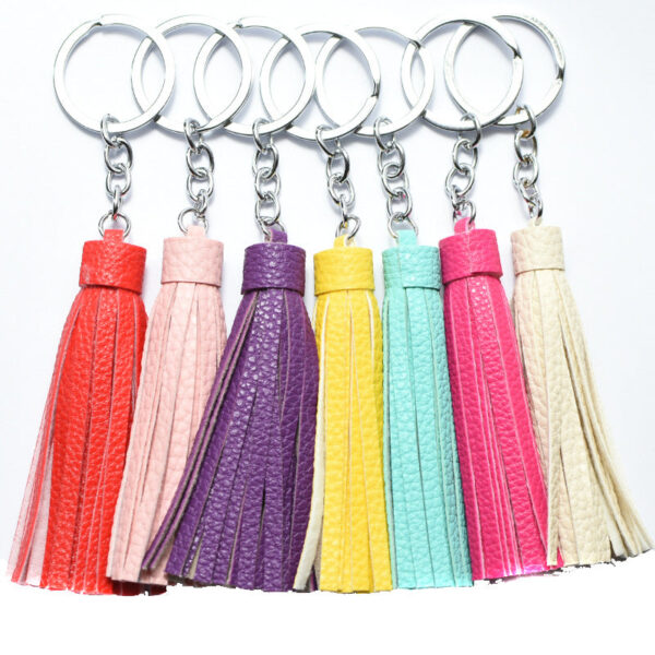 Wholesale PU Keychain Tassel Pendant
