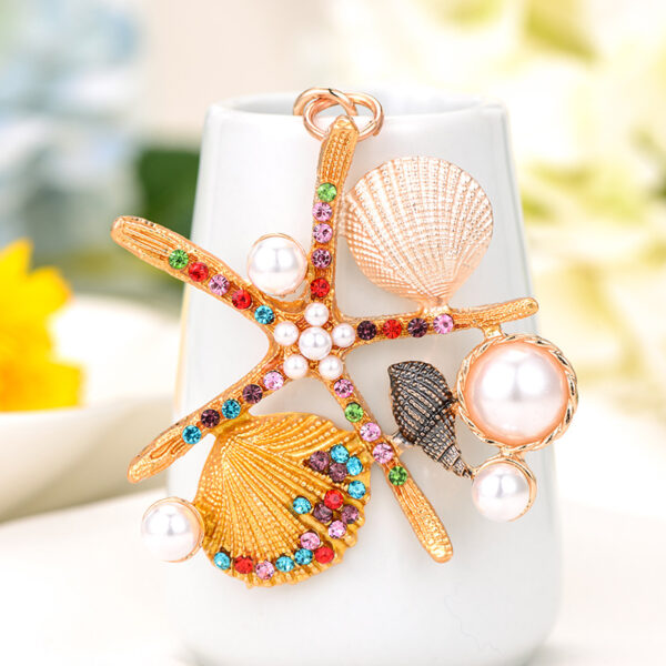 14044585379_1747968742 Wholesale Seashell Sea Wind Starfish Pendant Alloy Keychains