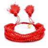Wholesale Crystal Beads Engraved Agate Tassel Braided Bracelet Colorful