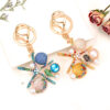 14093039891_1747968742 Wholesale Seashell Sea Wind Starfish Pendant Alloy Keychains
