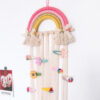 14167900855_534803438 Wholesale Cotton Rope Woven Rainbow Kids Hairpin Wall Hanging Storage Belt