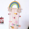 14217686791_534803438 Wholesale Cotton Rope Woven Rainbow Kids Hairpin Wall Hanging Storage Belt