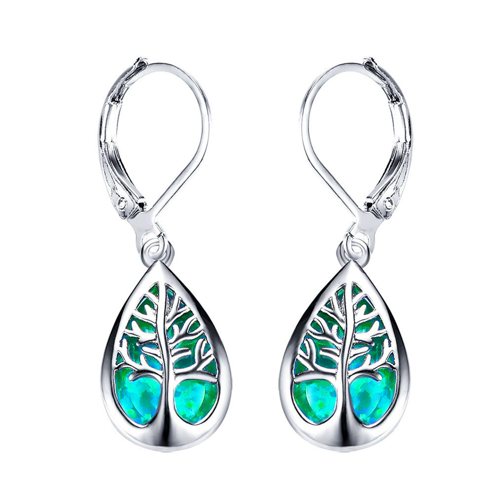 Wholesale Tree of Life op Shape Alloy Earrings