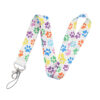 Wholesale Polyester Dog Paw Lanyard Keychain
