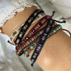 14324514056_827790857 Wholesale Bohemian Colorful Rice Beads Double Strand Woven Rope Stretch Bracelet